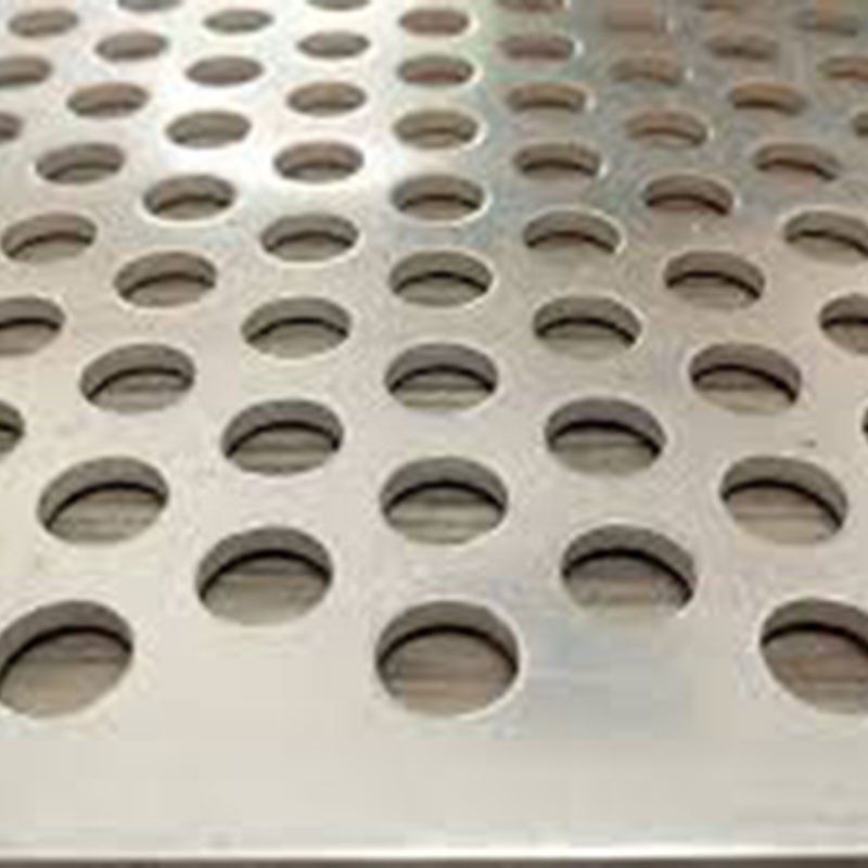 Staggered Round Hole 304 316 Stainless Steel Perforated Metal With Frame Aluminum Facade Panel Perforated Metal Mesh