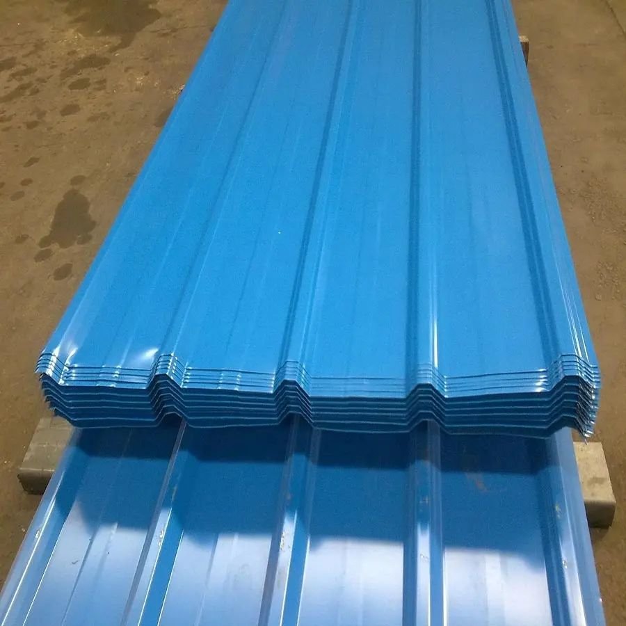 Cheap Color Coated Galvanized Corrugated Steel Roof Sheet 0.5 Mm Thick Long Span Color Coated Corrugated Roofing Sheet