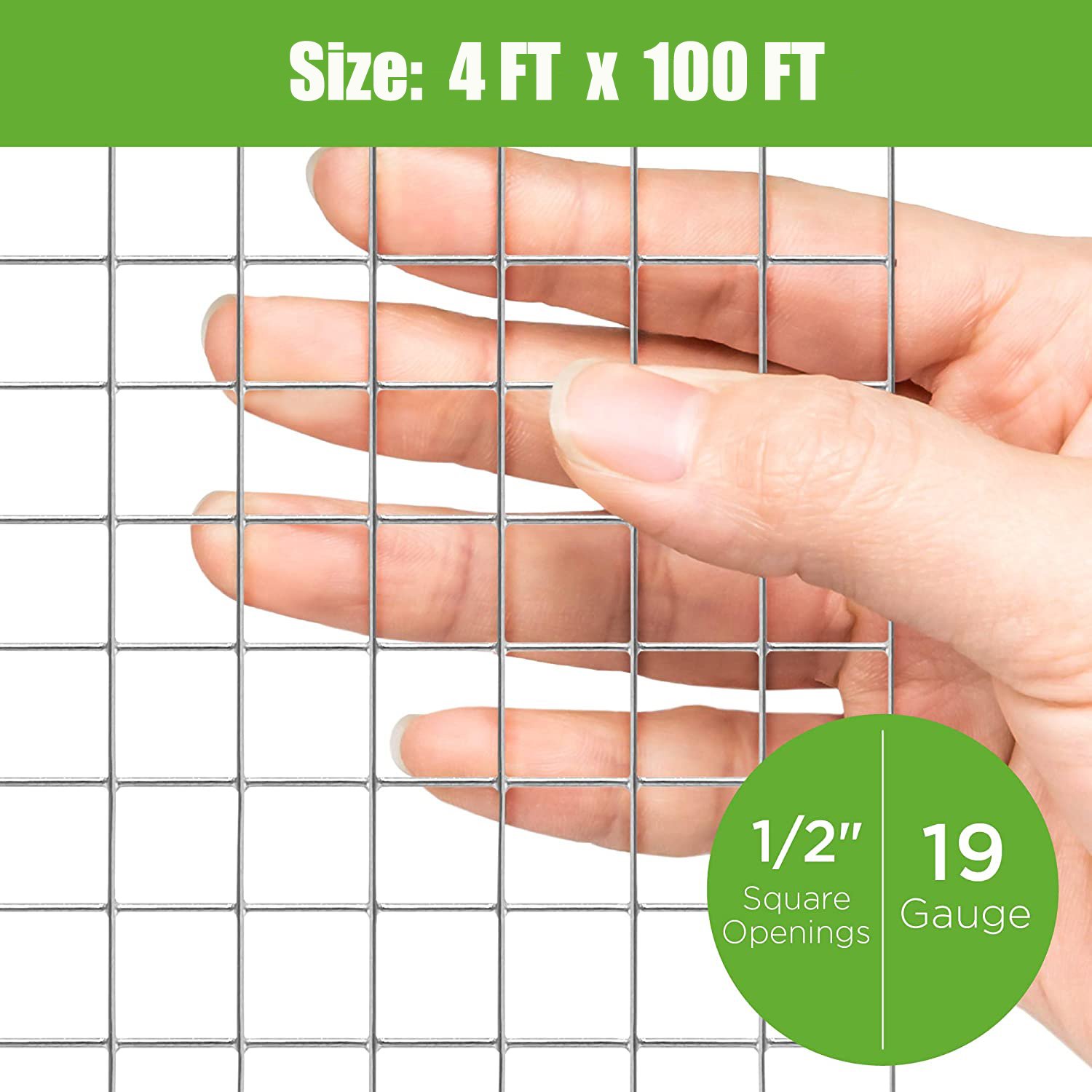 1/2in AWG19 48inch x100ft Hardware Cloth Roll for Chicken Fence Rabbit Wire Cage Fencing Galvanized after Welded Iron Wire Mesh