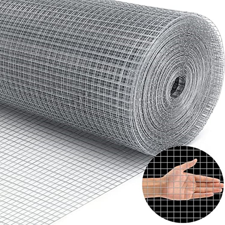 Wholesale Welded Rabbit Cage Chicken Farm Bird House Hot-Dip Galvanized Welded Wire Mesh / 1/4 Inch Galvanized Welded Wire Mesh