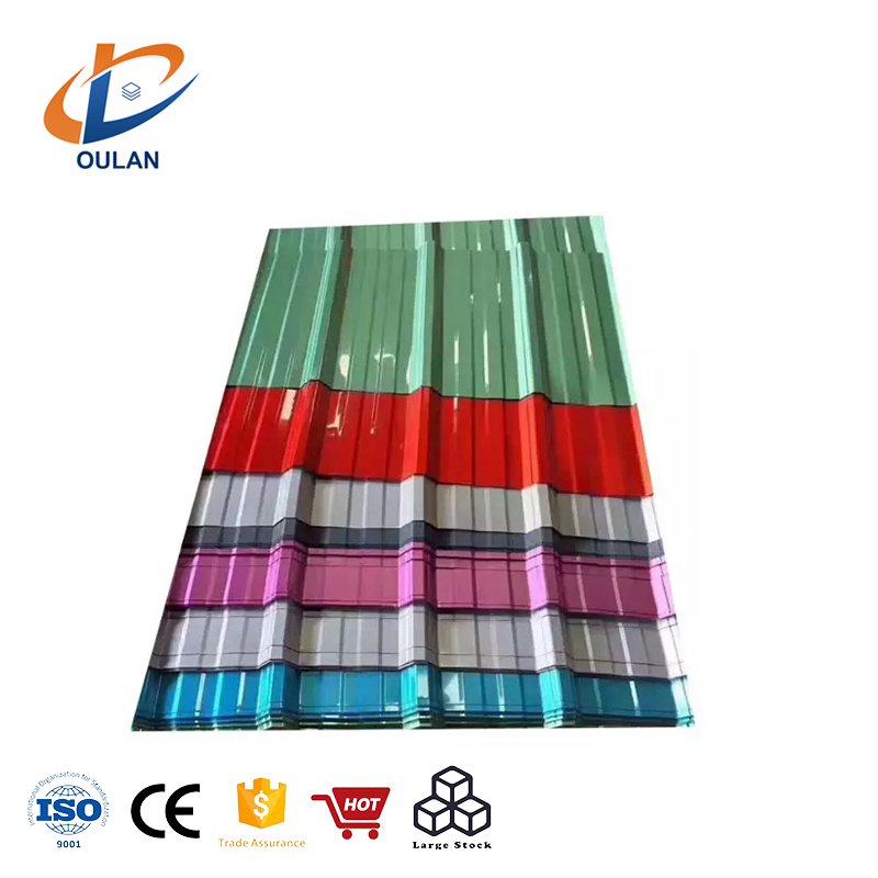 Factory Directly Provide 24 26 gauge corrugated galvanized steel roof sheet plate DX51D dark green corrugated steel roof sheets