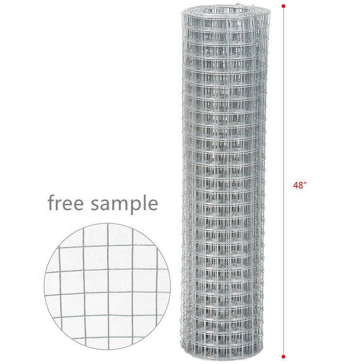 PVC Hot-Dip Galvanized iron Welded Wire Mesh BRC Concrete Reinforcing Wire Mesh Panel Rolls For Chicken Wire Fence Bird Cage Mes