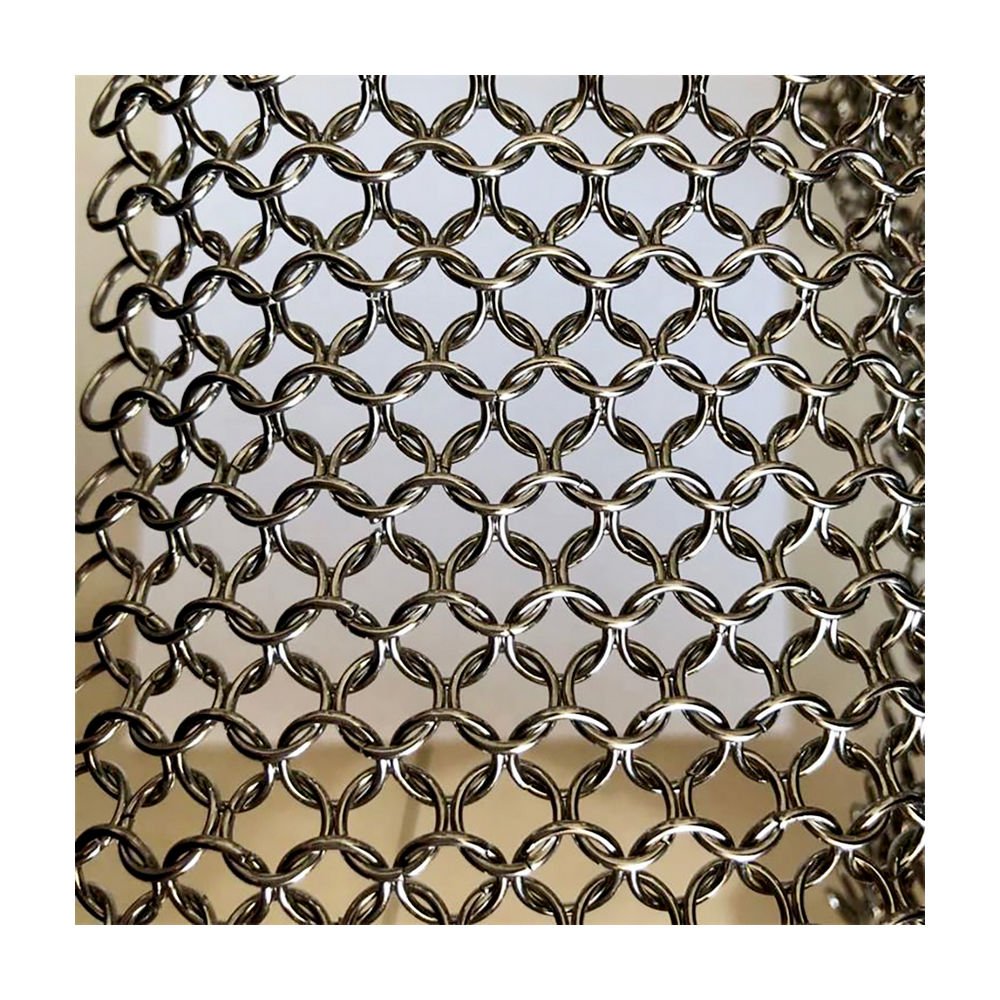 Decorative Metal Wire Mesh / Metal Ring Mesh Curtain / Chain Mail Mesh