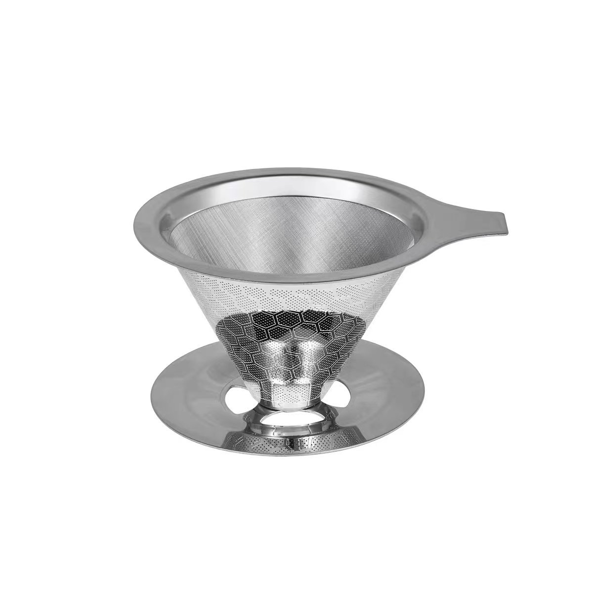 Reusable Coffee Filter drip strainer Coffee Dripper mesh Stainless Steel Metal Cone Coffee Filter