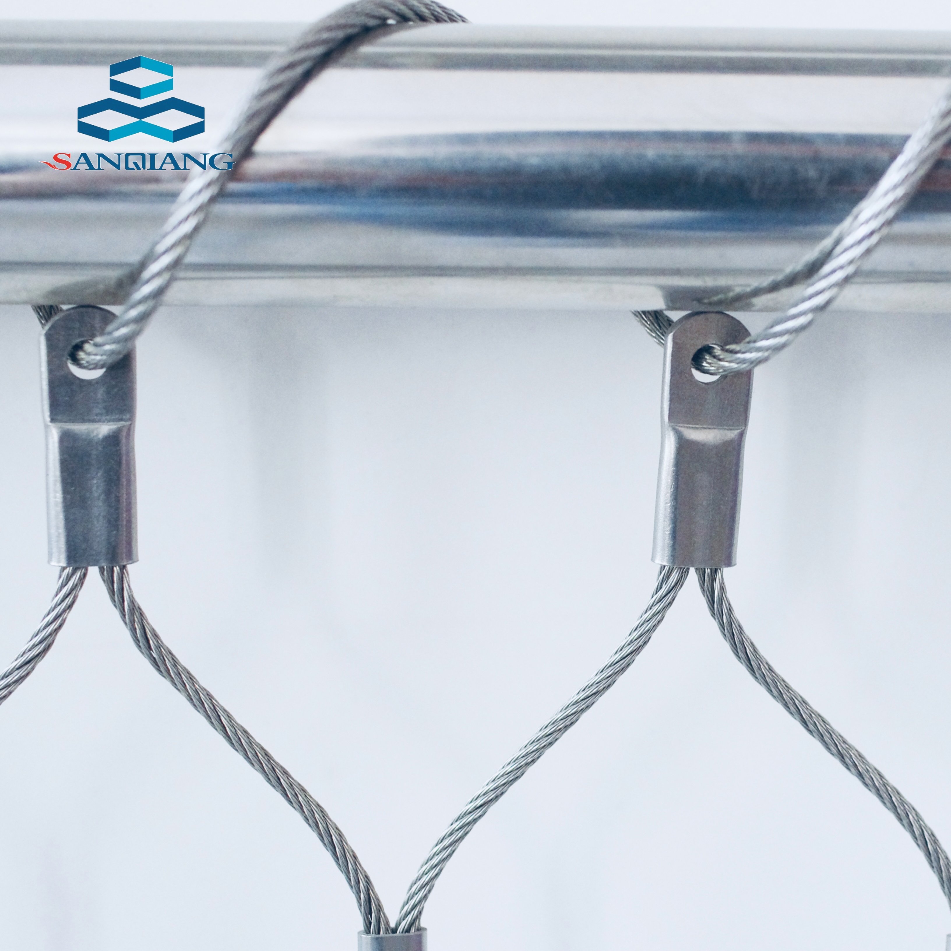 building protection flexible safety rope net 304 316 stainless steel wire rope mesh netting