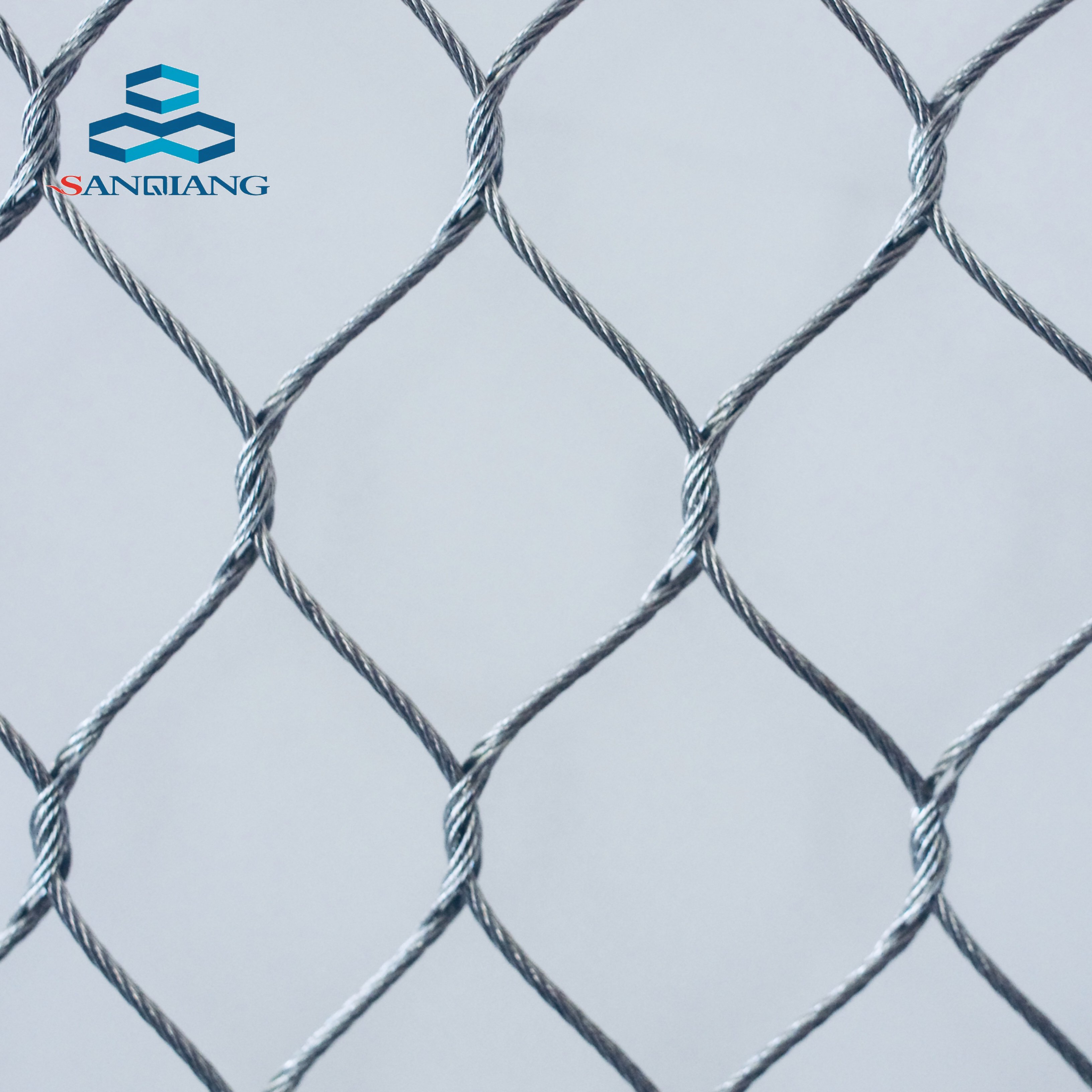 building protection flexible safety rope net 304 316 stainless steel wire rope mesh netting