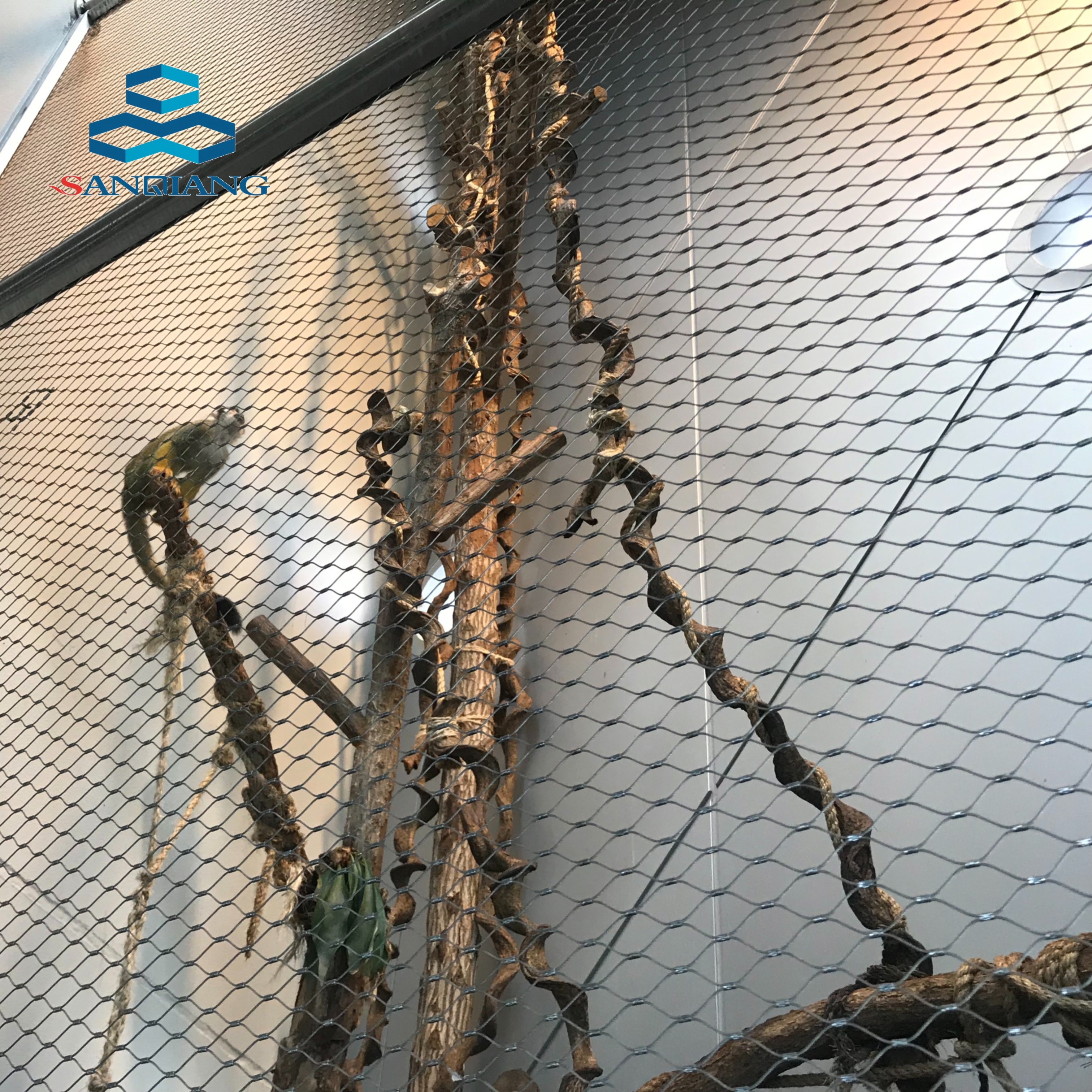 building protection flexible safety rope net 304 316 stainless steel wire rope mesh netting