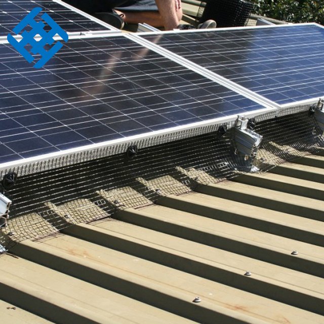 8 & 12 Inch Solar Panel Bird Mesh Guard Steel Wire Fence with Aluminum Clips Bird Proofing by Solar Panel Mesh