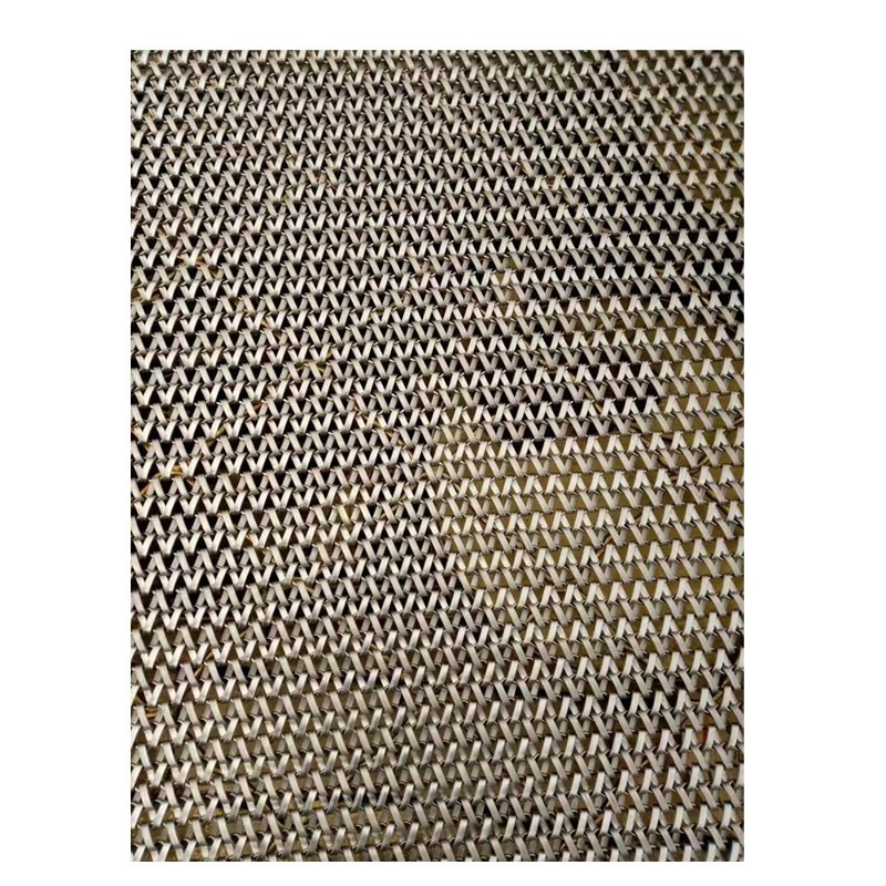 Restaurant metal spiral mesh curtain outdoor metal wire mesh waterfall stainless steel metal woven decorative mesh