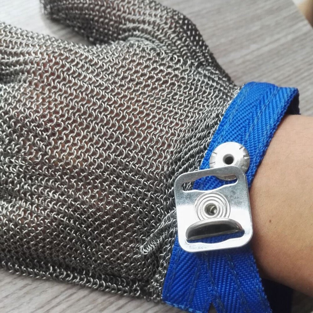 Wire mesh butcher stainless steel anti-cutting cut resistant metal gloves for cutting