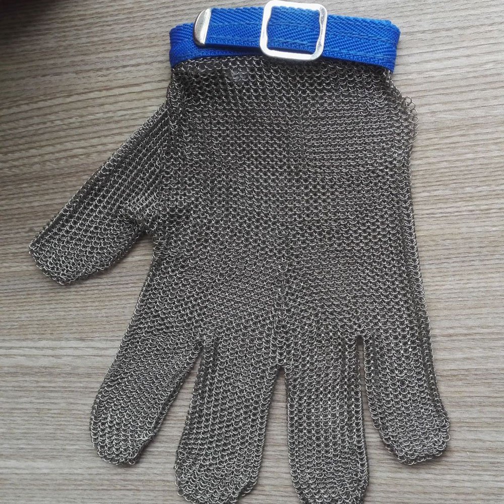 Wire mesh butcher stainless steel anti-cutting cut resistant metal gloves for cutting