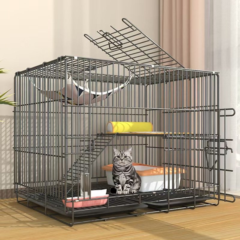 Pet Cat Carrier with Steel Wire Mesh Comfortable and Durable Travel Solution for Your Furry Friend