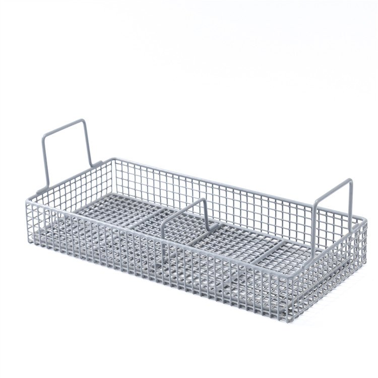 Manufacturer Custom Stainless Steel Wire Mesh Ultrasonic Cleaner Sterilizer Basket Medical Disinfection Mesh Basket With Lid