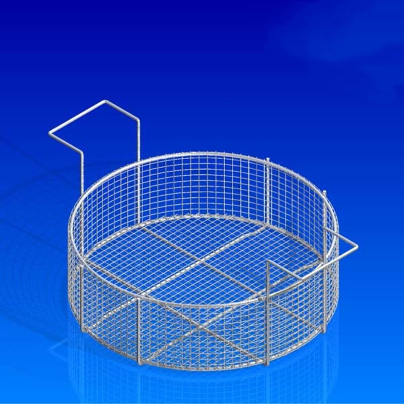Stainless Steel 304 Woven Mesh Baskets for Kitchen Storage and Fruit Washing