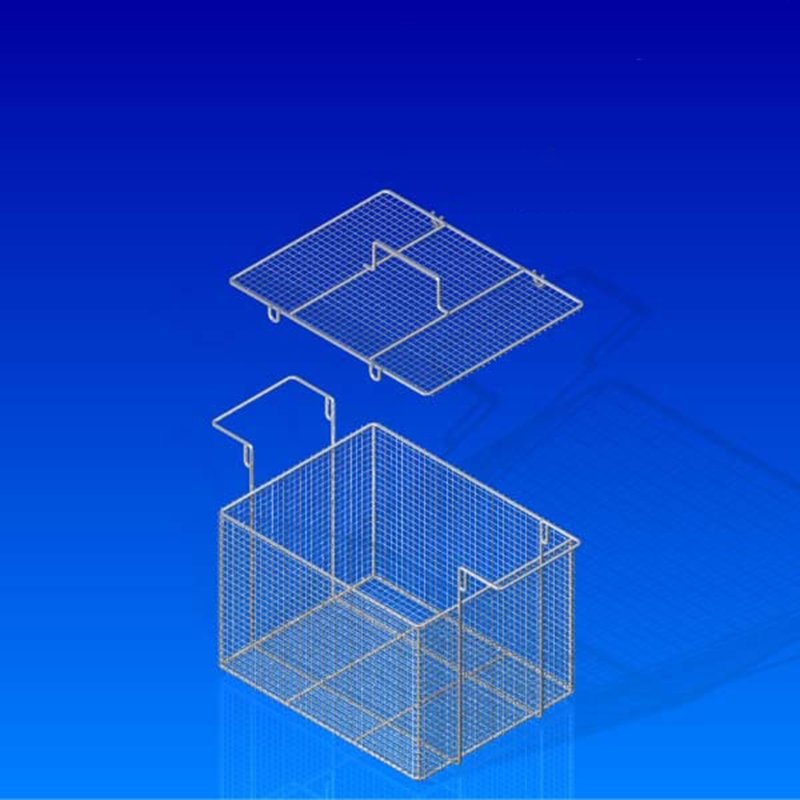 Stainless Steel 304 Woven Mesh Baskets for Kitchen Storage and Fruit Washing