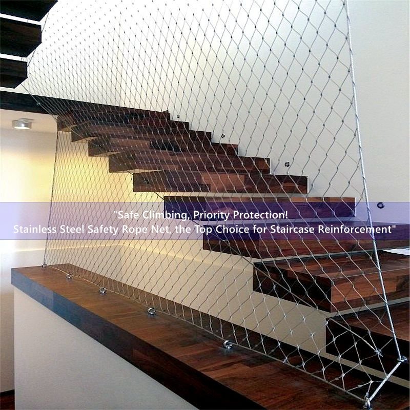 Balustrade Stainless Steel Wire Mesh For Outdoor Stair Setups Railing System Balustrade Wire Mesh