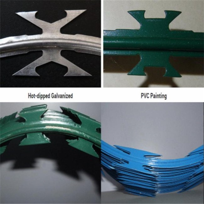 BTO-22 Welded Razor Wire Mesh Flat Wrap Razor Barbed Tape Non Climbing