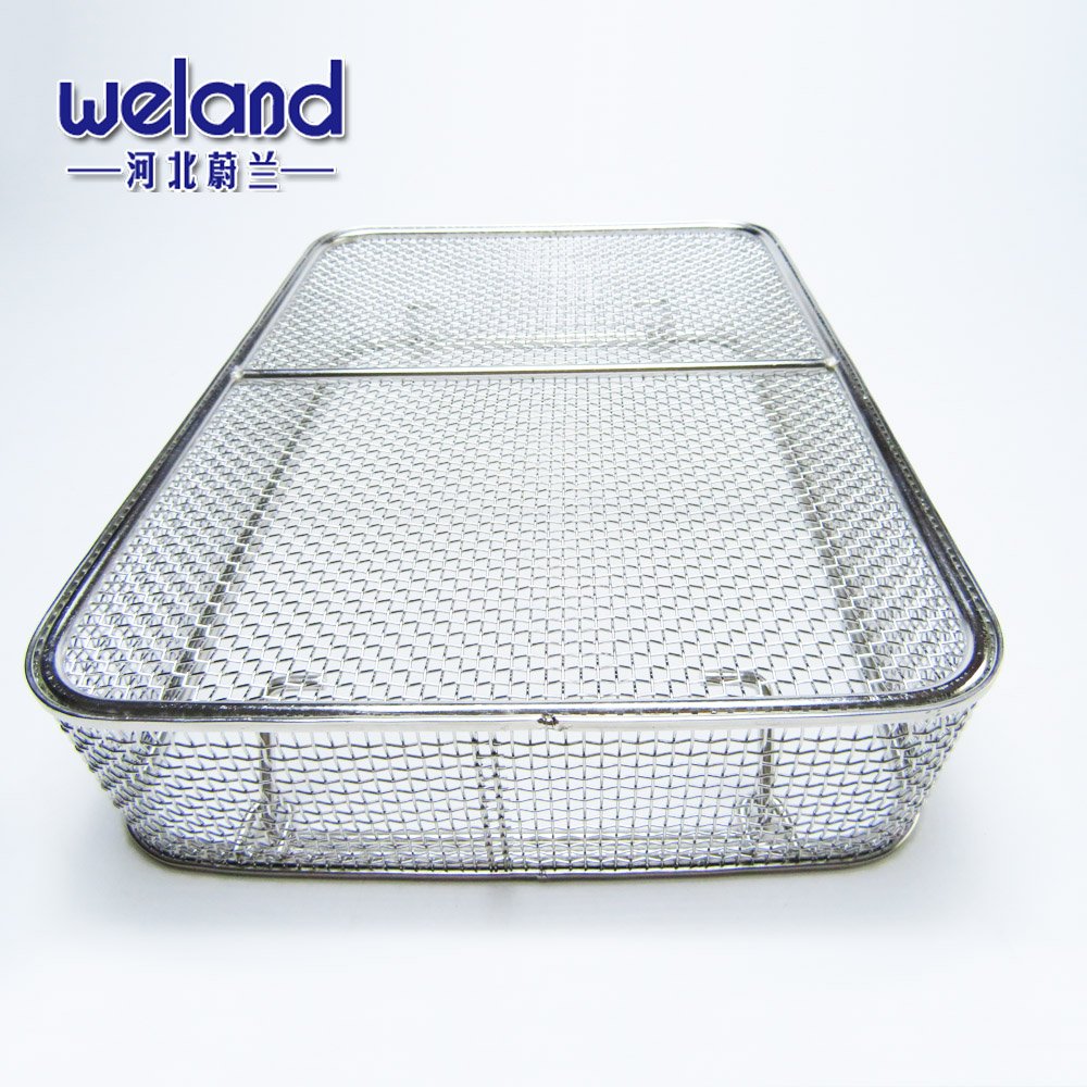 Stainless Steel 304 316 Surgical Disinfection Woven wire mesh Basket Cleaning Baskets