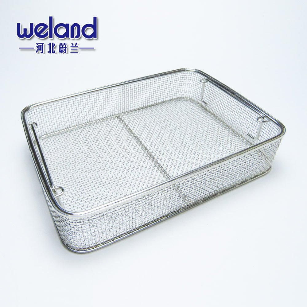 Stainless Steel 304 316 Surgical Disinfection Woven wire mesh Basket Cleaning Baskets
