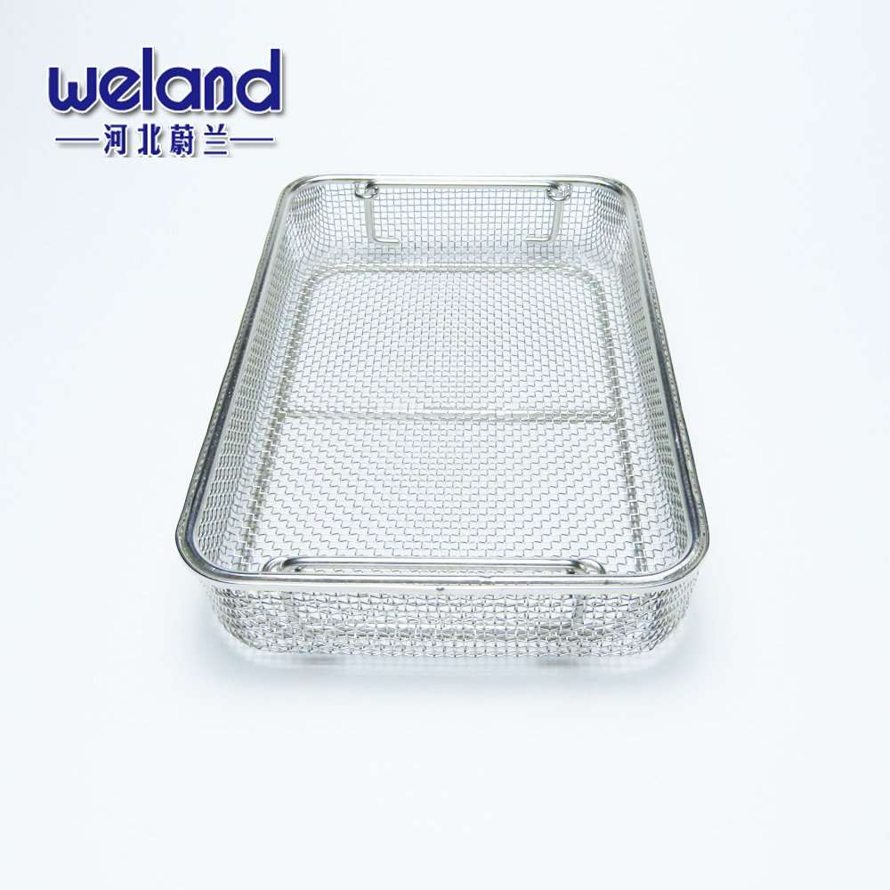 Stainless Steel 304 316 Surgical Disinfection Woven wire mesh Basket Cleaning Baskets