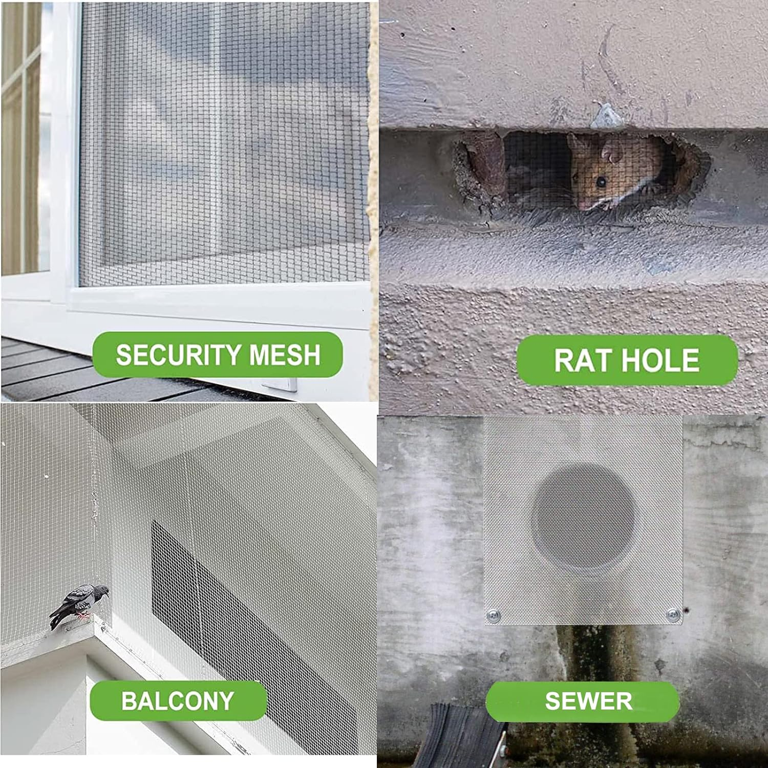 20 Mesh 304 Stainless Steel Plain Weave Pest Rat Metal Wire Mesh Net Screen for Preventing Rats Squirrel and Mouse Access