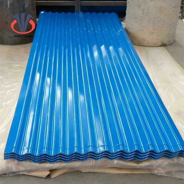 Zinc coated steel corrugated sheet 18 gauge RAL color galvanized corrugated steel roofing sheets