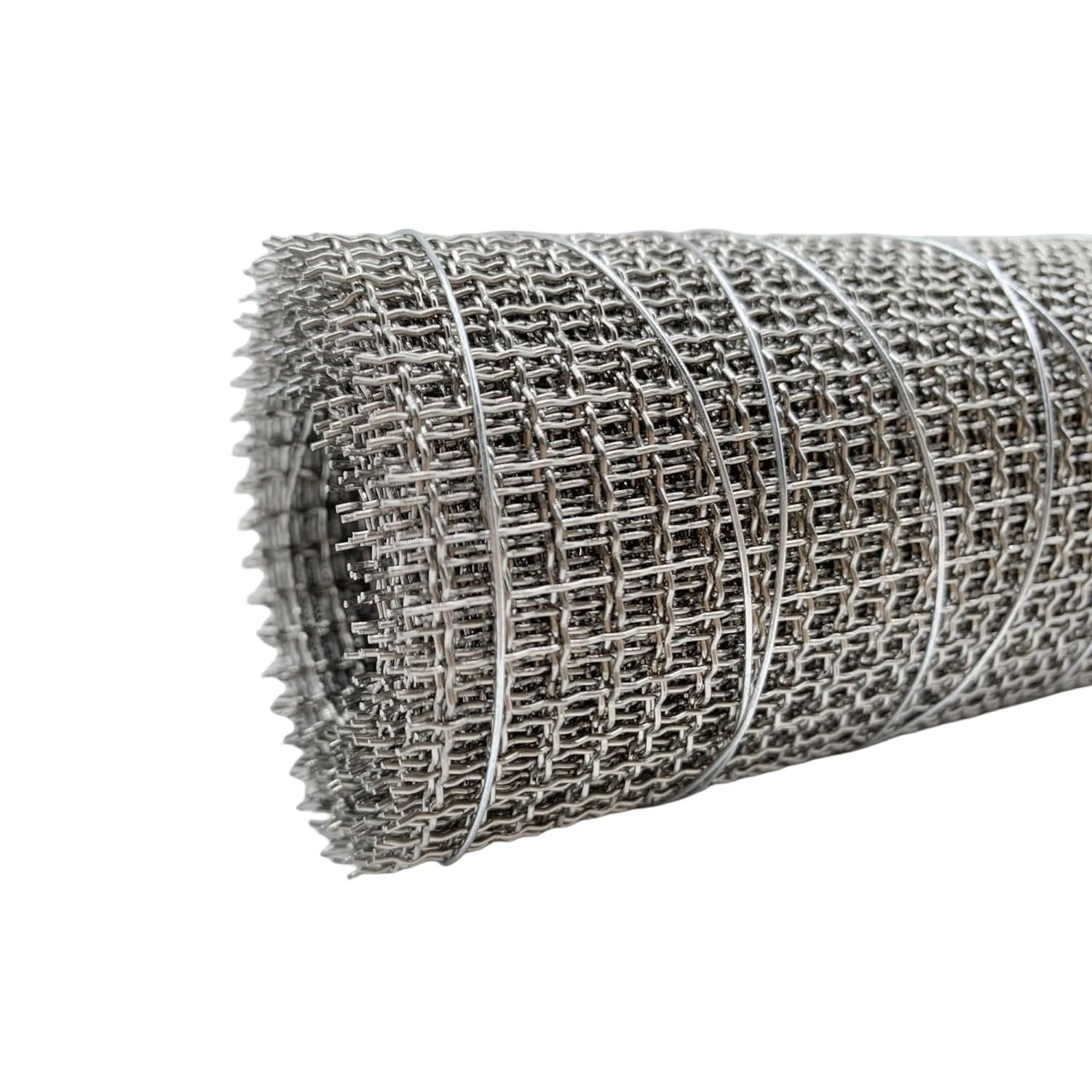 Closed edge crimped screen 1.5mm 2x2 3x3 mesh SS304 stainless steel woven wire mesh