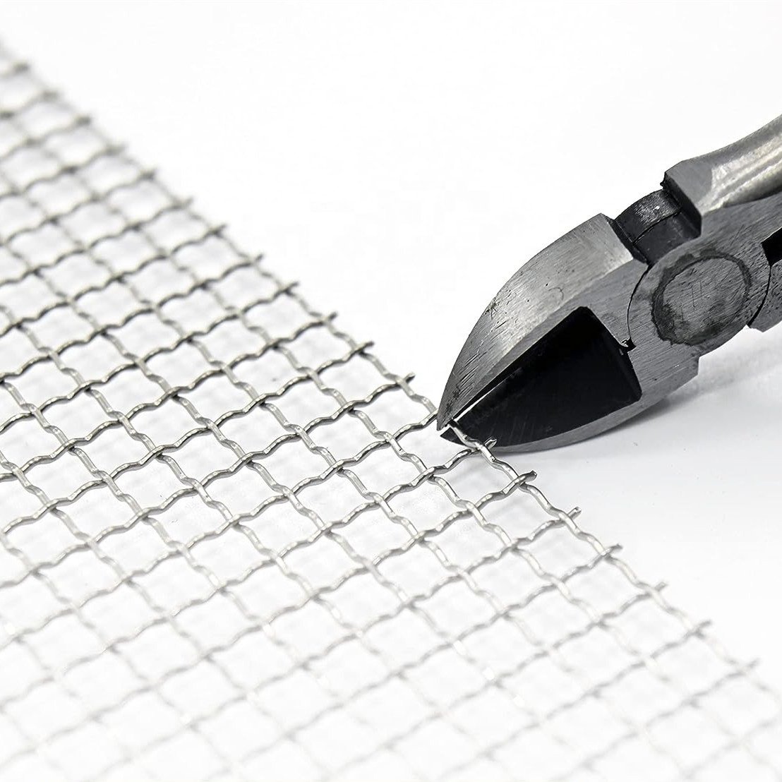Closed edge crimped screen 1.5mm 2x2 3x3 mesh SS304 stainless steel woven wire mesh