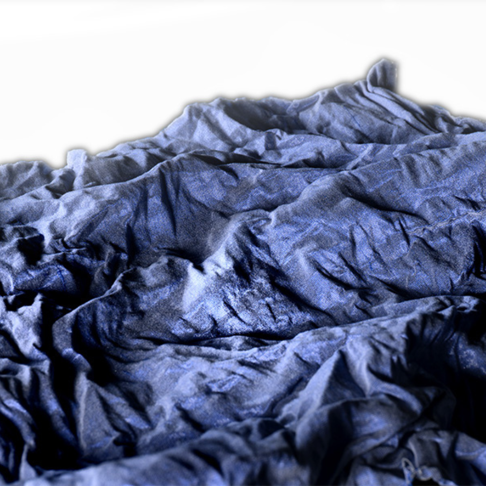 Ultra Soft Silk Blue Colored Metal Mesh For Wrinkled Design Use
