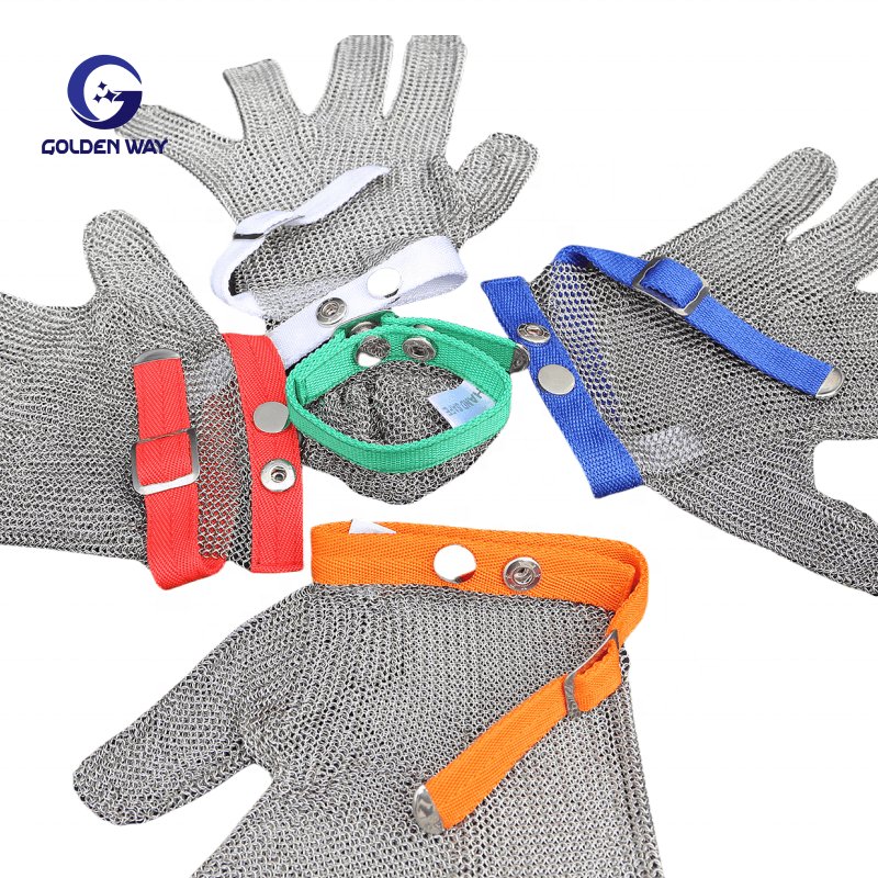 Leading Technology Cut Resistant Stainless Steel Wire Chain Mesh Ring Gloves For Slaughterhouse