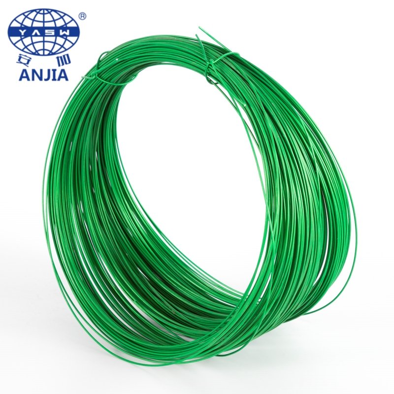 Favorable Price For PVC Coating Steel Iron Wire Black Green Red Customize Color Plastic Galvanized Steel Wire