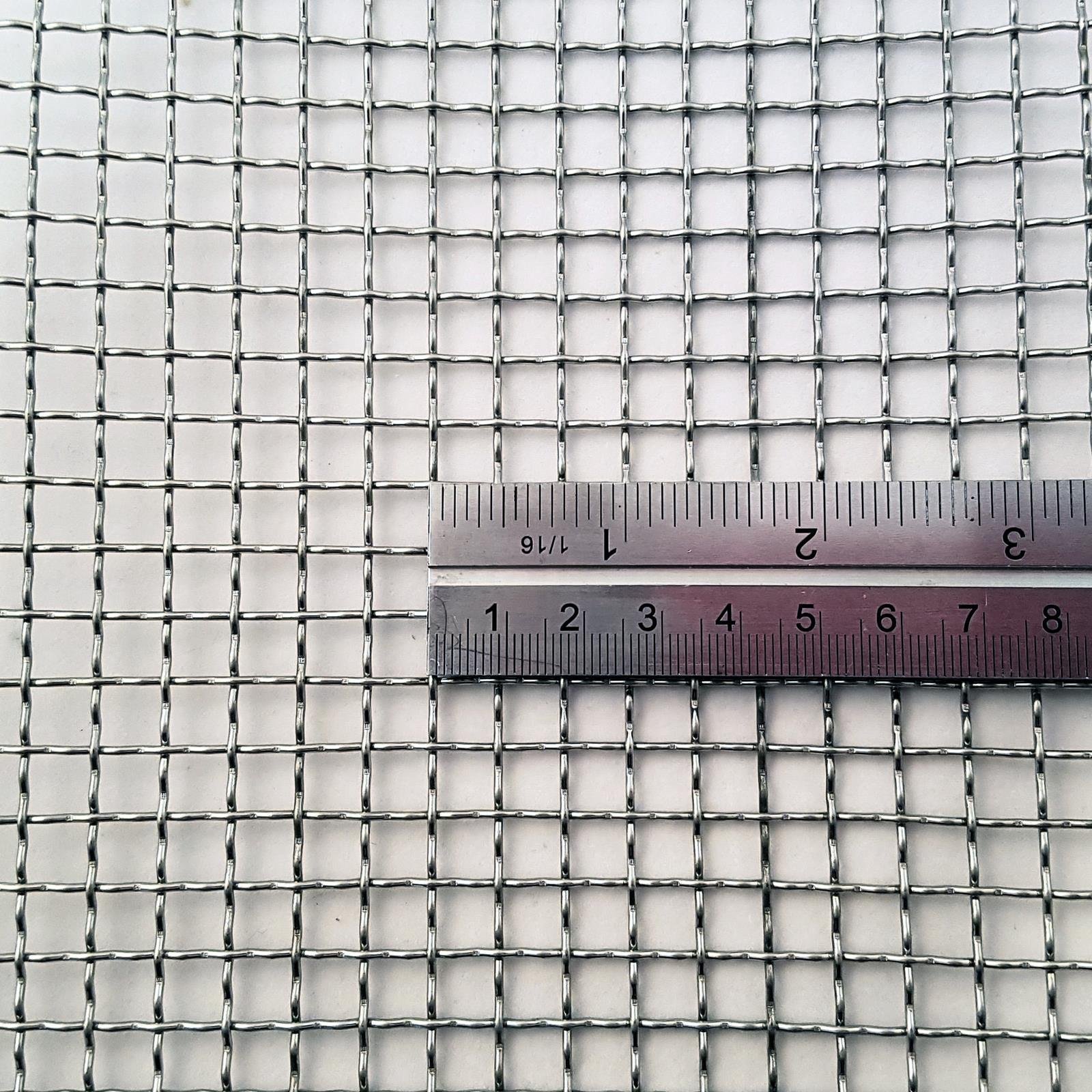Wholesale High Quality 3x3 mesh 304 ss 316 Net Woven Metal Stainless Steel Weave Wire Crimped Mesh