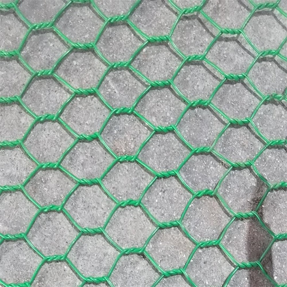 Green Wire Mesh 0.9mm used for Chicken Coop Yard Hexagonal Steel Wire Mesh hexagonal wire netting