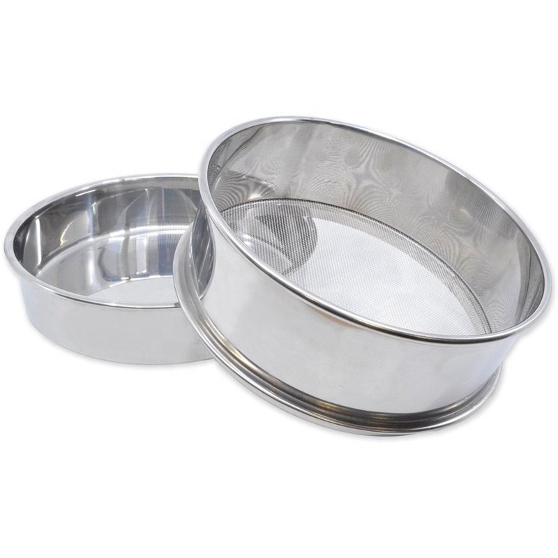 Stainless steel sieve sample powder flour sand garden soil grain filter woven wire cloth