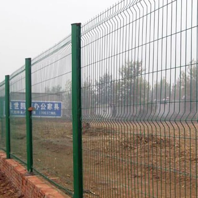 3D curved Fence Pvc Coated Iron Wire Fence Steel Panel Forti V Fold Welded Wire Mesh Panel