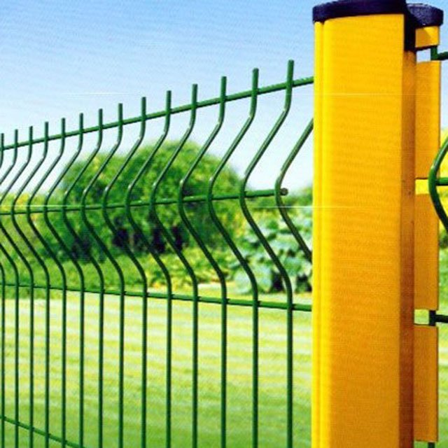 3D curved Fence Pvc Coated Iron Wire Fence Steel Panel Forti V Fold Welded Wire Mesh Panel