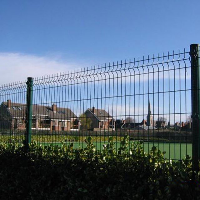 3D curved Fence Pvc Coated Iron Wire Fence Steel Panel Forti V Fold Welded Wire Mesh Panel