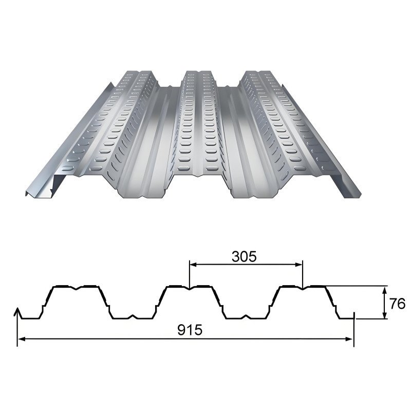 Supplier Corrugated Steel Floor Decking Sheet Steel Deck Section 0.7 Mm Steel Decks