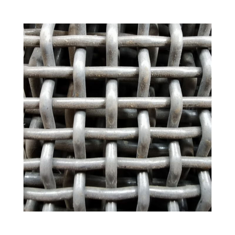65mn Material Vibrating Screen Mesh Spare Parts Customized 8mm Wire Dia Manganese Steel Mesh