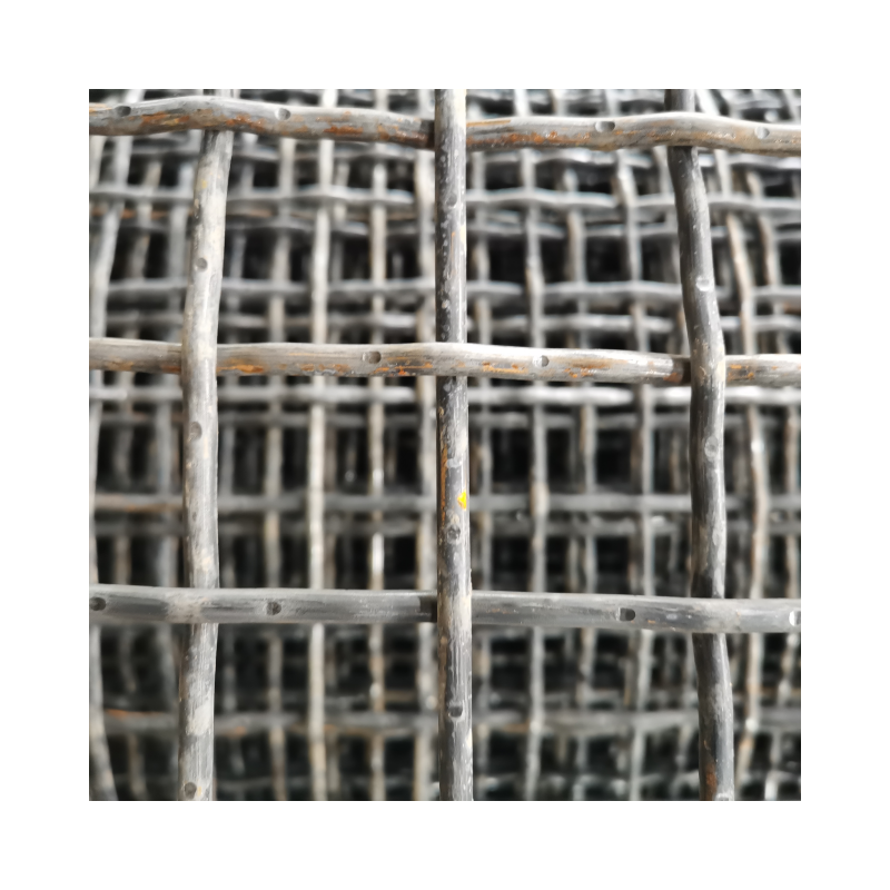 65mn Material Vibrating Screen Mesh Spare Parts Customized 8mm Wire Dia Manganese Steel Mesh
