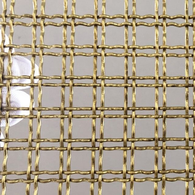 Customized Hot Selling Architectural Decorative Brass Wire Mesh Grill For Cabinet Doors