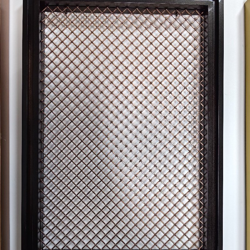 Customized Hot Selling Architectural Decorative Brass Wire Mesh Grill For Cabinet Doors