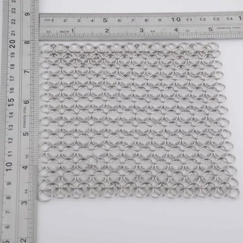 Hot sale round stainless steel cast iron cleaner chainmail