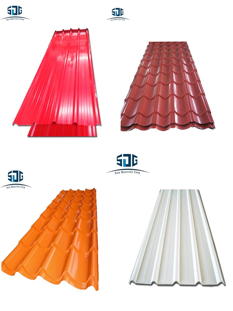 Metal Roof Galvanized Prepainted Color Coated Corrugated Steel Sheets Trapezoid Roofing Sheets