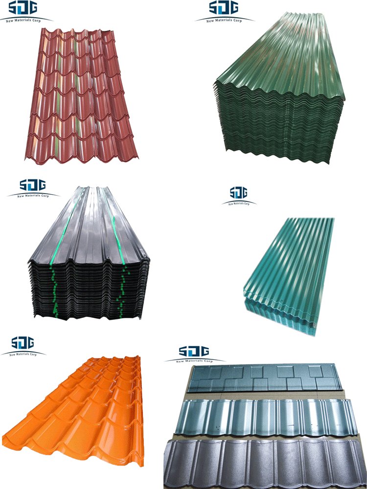 Metal Roof Galvanized Prepainted Color Coated Corrugated Steel Sheets Trapezoid Roofing Sheets