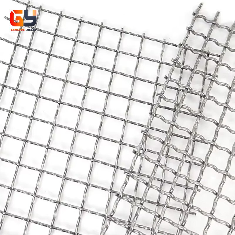 Woven Steel Wire Crimped Mesh Plain Weave/Twill Weave Stainless Steel Crimped Wire Mesh