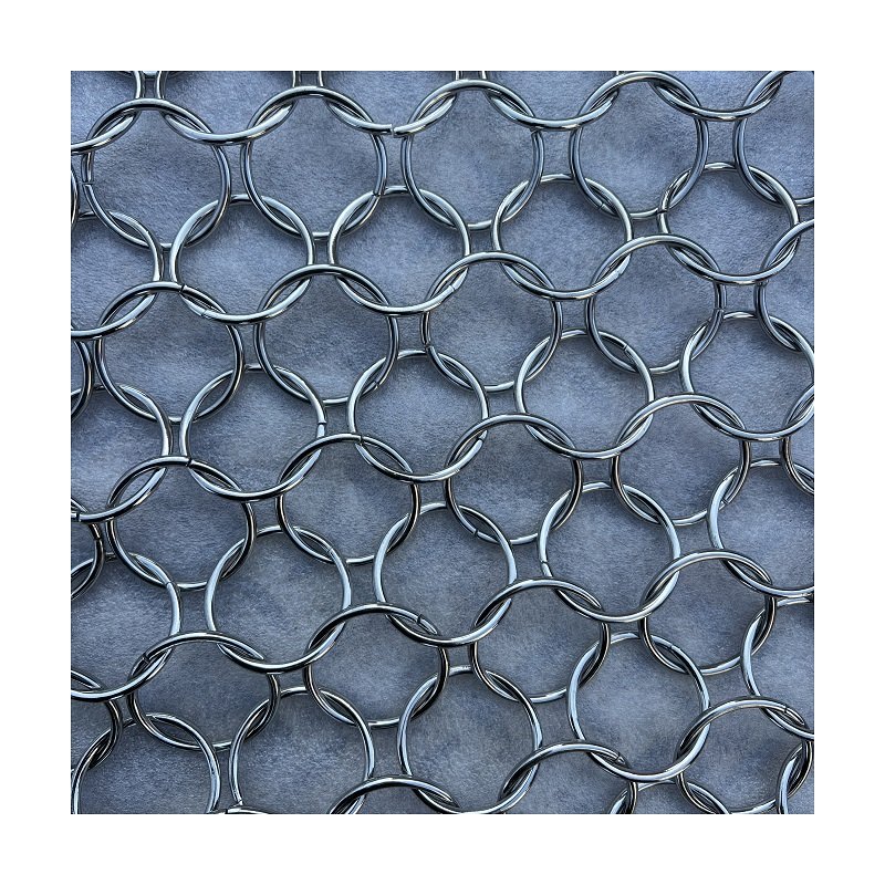 Curtain Decorative mesh net Stainless Screen metal wire steel ring Chain Stainless steel ring mesh