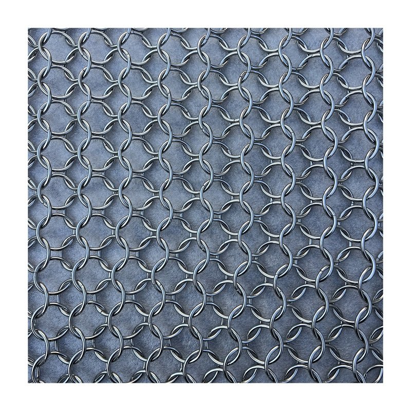 Curtain Decorative mesh net Stainless Screen metal wire steel ring Chain Stainless steel ring mesh