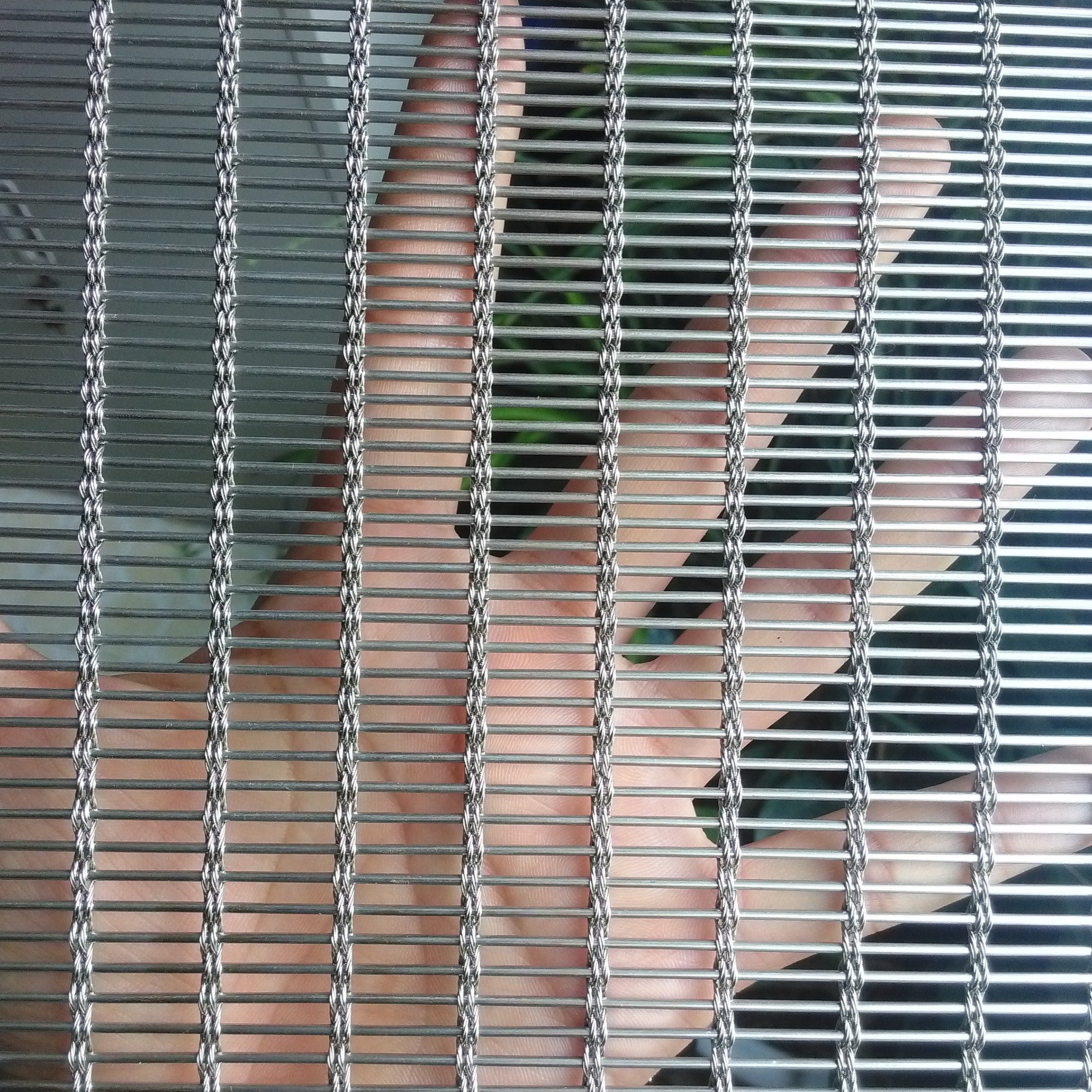 Custom stainless steel architectural Decorative metal rope wire mesh chain curtain metal chain curtain