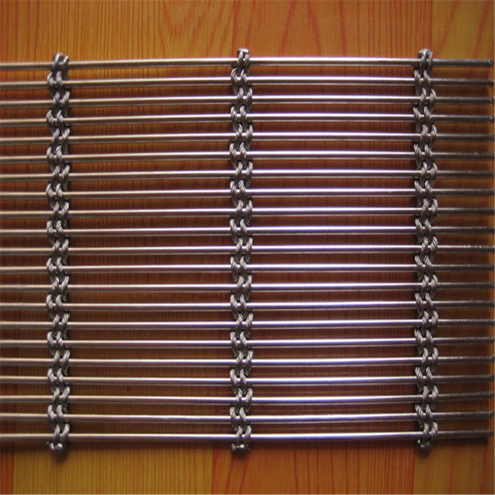 Custom stainless steel architectural Decorative metal rope wire mesh chain curtain metal chain curtain